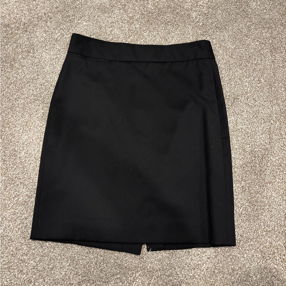 J Crew Black Pencil Skirt 0P